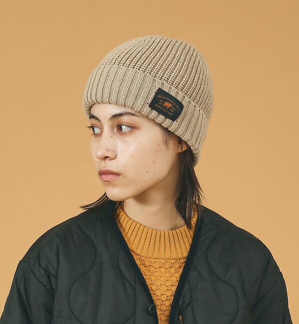 ABAHOUSE「【RUBEN/ルーベン】WAPPEN RIB WATCH/ワッペンリブニットキャ」|その他|グレージュ