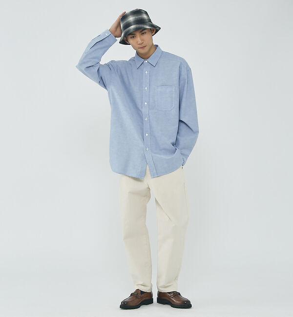 ABAHOUSE「ルーズ オーバー シルエット オックス レギュラーカラー シャツ」|シャツ・ブラウス|