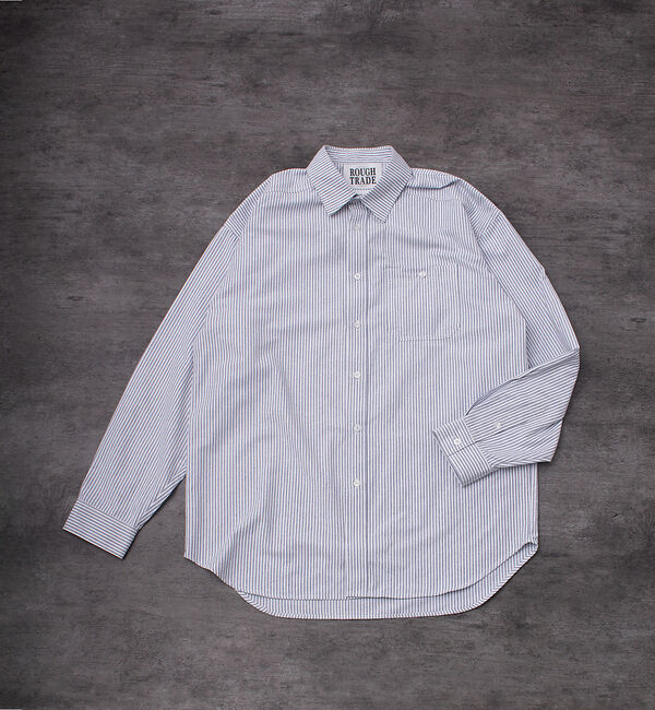 ABAHOUSE「ルーズ オーバー シルエット オックス レギュラーカラー シャツ」|シャツ・ブラウス|ストライプ