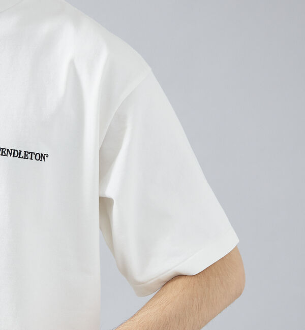 ABAHOUSE「WEB限定【PENDLETON/ペンドルトン】ハーディング柄刺繍 Tシャツ」|Tシャツ・カットソー|