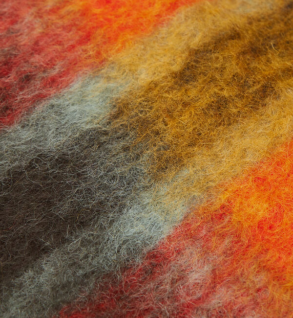 ABAHOUSE「【MANTAS EZCARAY】シャギーモヘア マフラー TARTAN / ボリ」|マフラー|