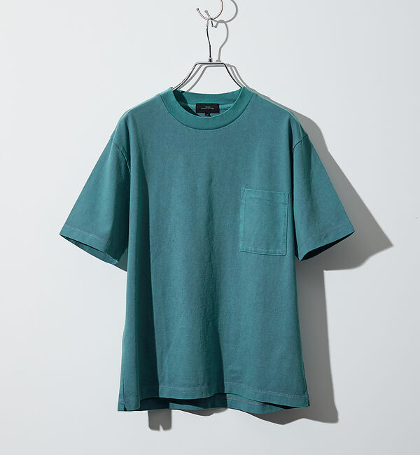 ABAHOUSE「【シャンブレー加工】ポケットＴシャツ / 製品染めＴシャツ」|Tシャツ・カットソー|グリーン