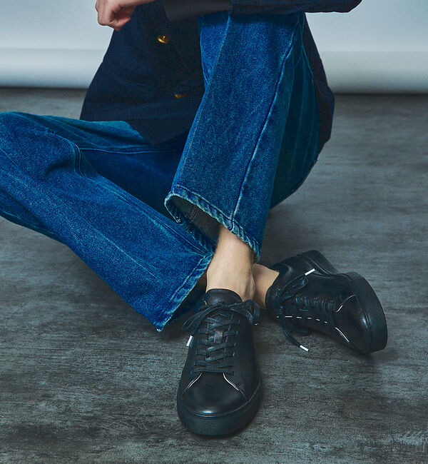 alfredoBANNISTER「【定番 / BASIC】ミニマル レザースニーカー」|スニーカー|ブラック系その他1