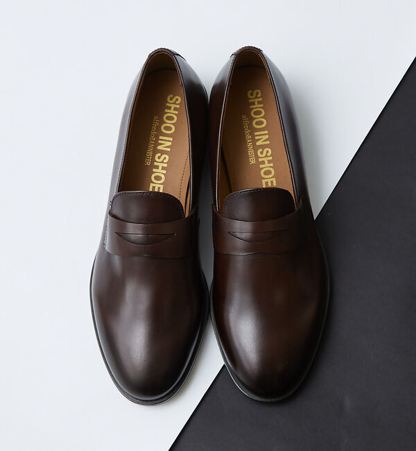 alfredoBANNISTER「【WEB別注】ペニーサドルローファー/オペラシューズ」|ローファー|ダークブラウン