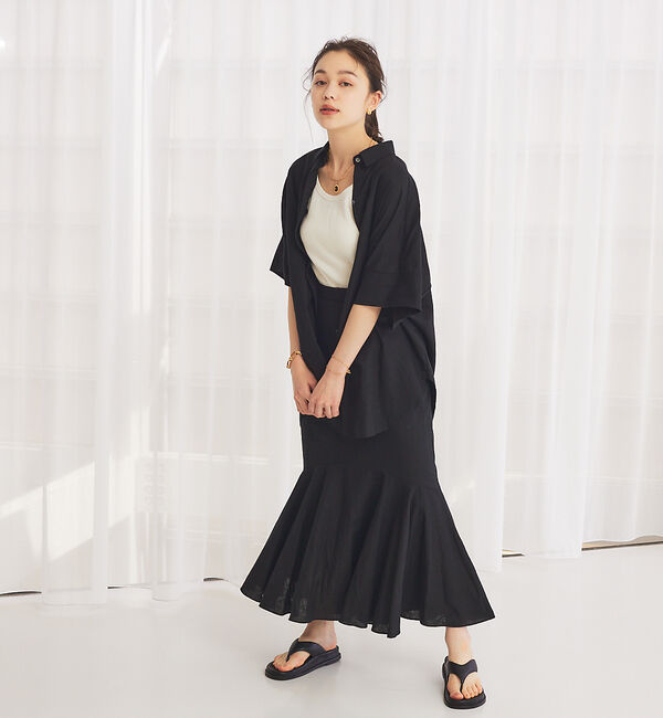 Rouge vif「【セットアップ対応】麻混マーメイドスカート」|スカート|