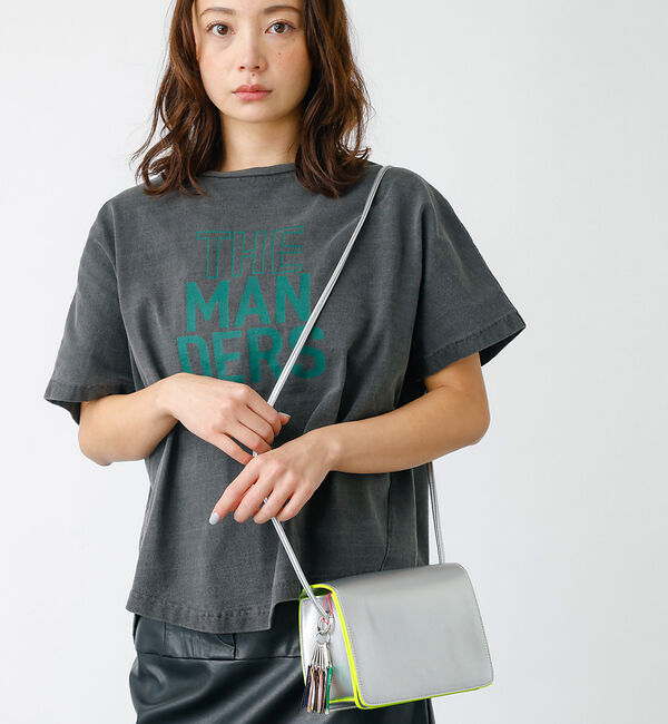 Rouge vif「【cheek/チーク】ライン ミニショルダーバッグ / メタリック」|ショルダー・メッセンジャー|シルバー