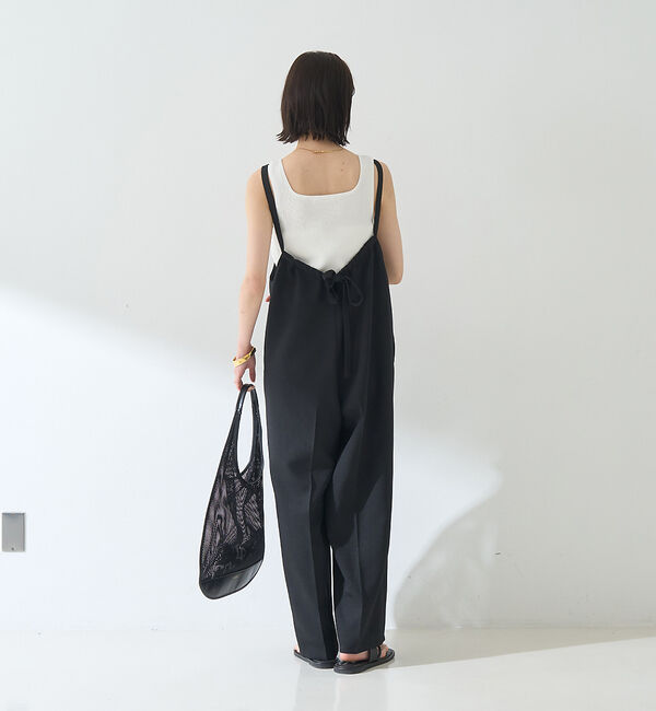 Rouge vif「【吸湿速乾】ドライタッチフロントジップサロペット」|オールインワン|