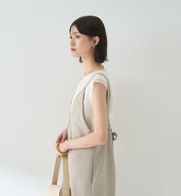 Rouge vif「【吸湿速乾】ドライタッチフロントジップサロペット」|オールインワン|