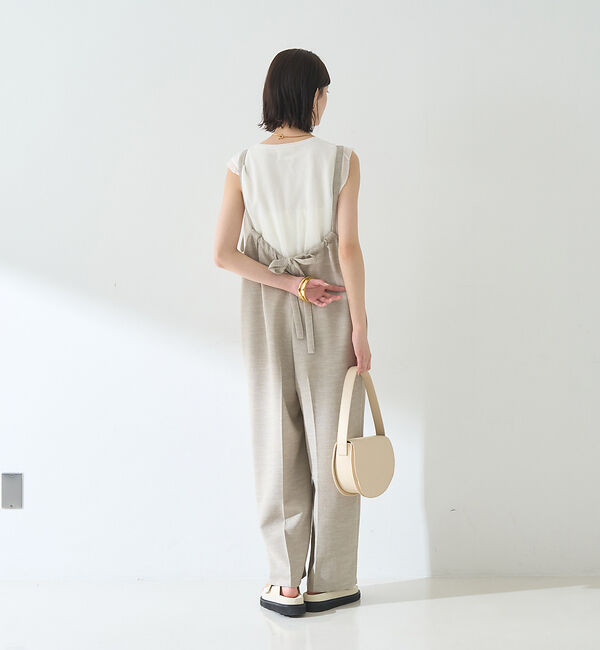 Rouge vif「【吸湿速乾】ドライタッチフロントジップサロペット」|オールインワン|