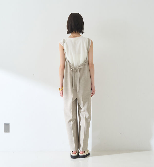 Rouge vif「【吸湿速乾】ドライタッチフロントジップサロペット」|オールインワン|