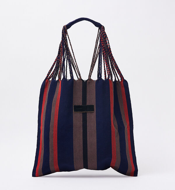 Rouge vif「【MOON BIRD/ムーンバード】手織りハンモックトートバッグ/手織り/A4サ」|ショルダー・メッセンジャー|ネイビー