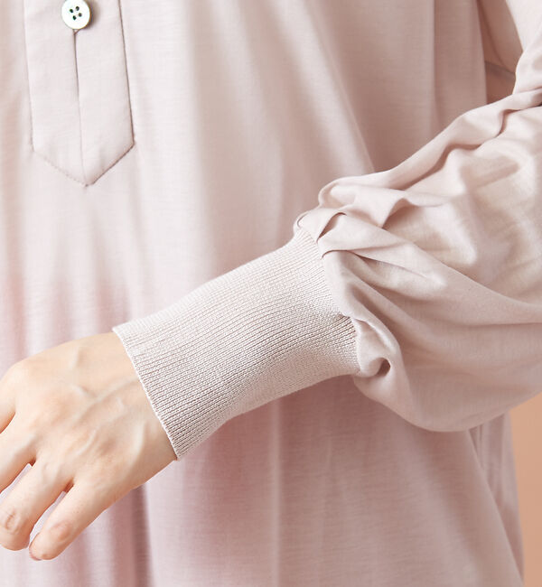 qualite「キーネックバックギャザーカットソー」|シャツ・ブラウス|