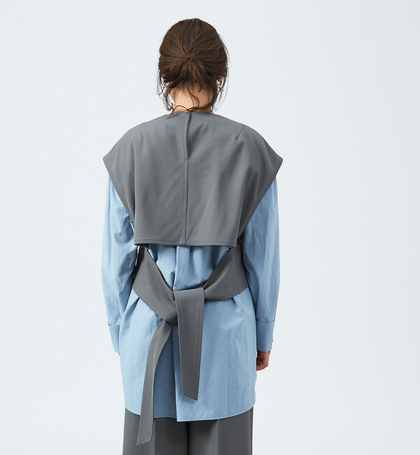 qualite「強撚ギャバクルーネックトップス」|シャツ・ブラウス|