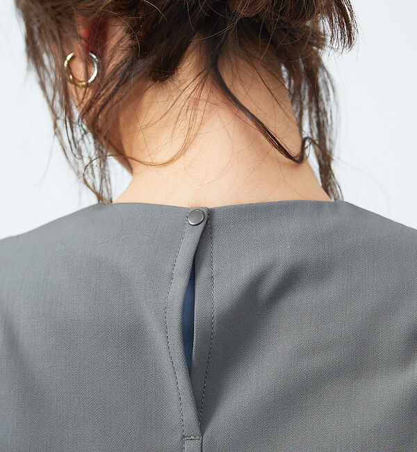 qualite「強撚ギャバクルーネックトップス」|シャツ・ブラウス|