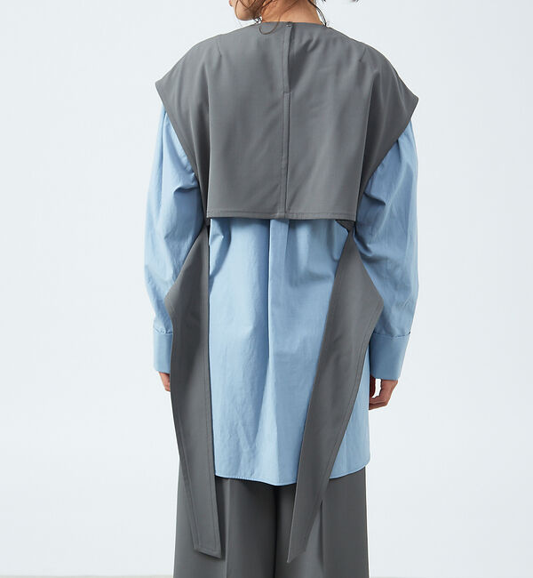 qualite「強撚ギャバクルーネックトップス」|シャツ・ブラウス|