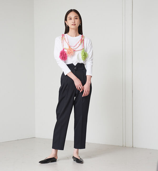 qualite「【boussole&times;qualite】クロシェネックレスロンT」|Tシャツ・カットソー|