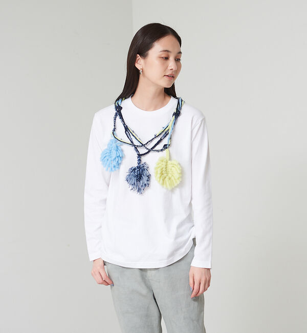 qualite「【boussole&times;qualite】クロシェネックレスロンT」|Tシャツ・カットソー|