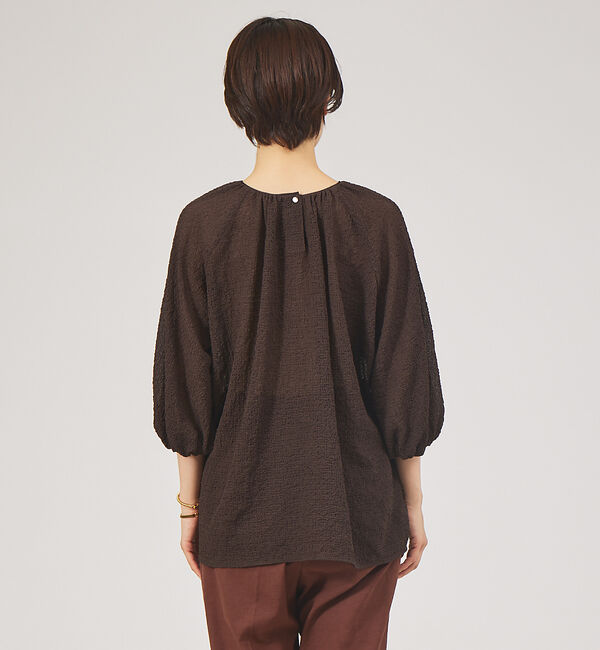 qualite「シアーサッカーパフブラウス」|シャツ・ブラウス|