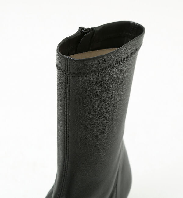 AU BANNISTER「【スノーソール/晴雨兼用】メタルラインヒールストレッチブーツ」|ショートブーツ|