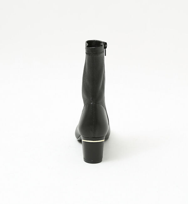 AU BANNISTER「【スノーソール/晴雨兼用】メタルラインヒールストレッチブーツ」|ショートブーツ|