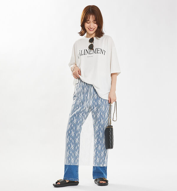 abahouse mavie「チュールレースレイヤードスカート」|スカート|