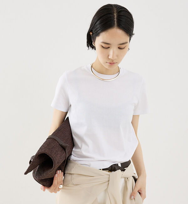 The Store by C' 「【NINETY PERCENT】COTTON CREW NECK T SHIRT」|Tシャツ・カットソー|ホワイト