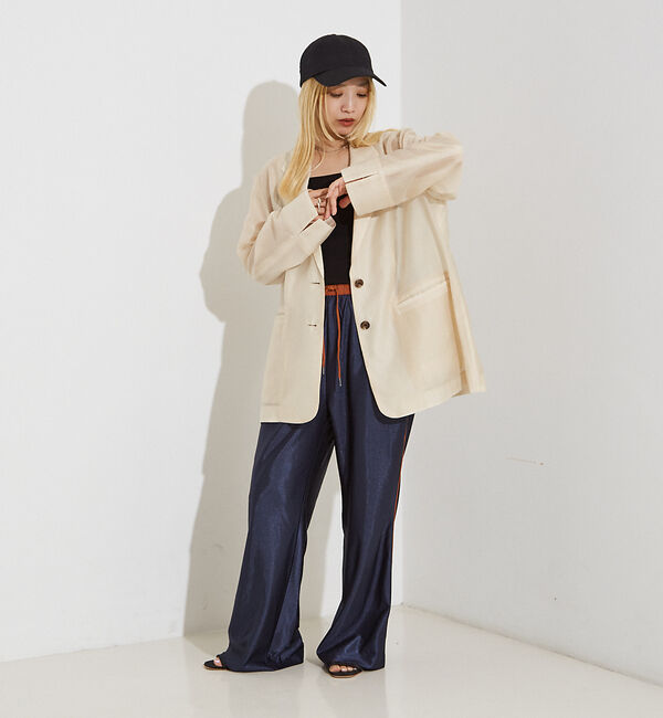 NOMINE「シルキー シアー バックスリット ジャケット」|その他|