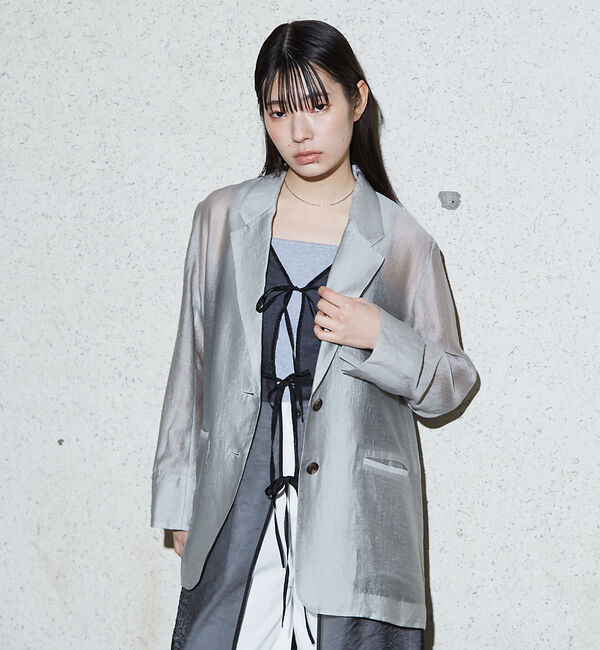 NOMINE「シルキー シアー バックスリット ジャケット」|その他|