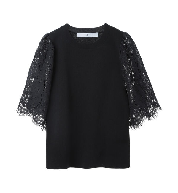 TIARA「レーススリーブコンパクトニット」|ニット・セーター|