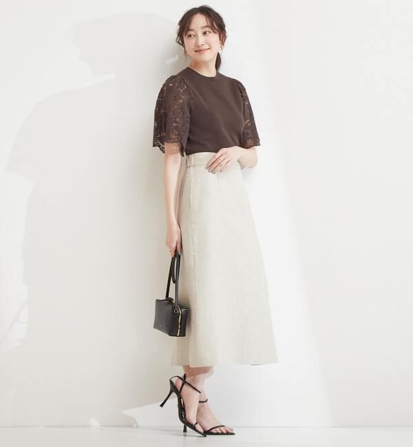 TIARA「レーススリーブコンパクトニット」|ニット・セーター|