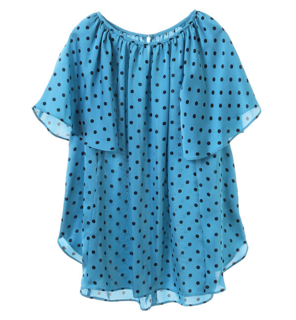 TIARA「ドットプリントフレアスリーブブラウス」|シャツ・ブラウス|