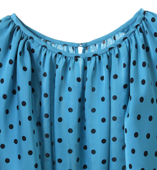 TIARA「ドットプリントフレアスリーブブラウス」|シャツ・ブラウス|