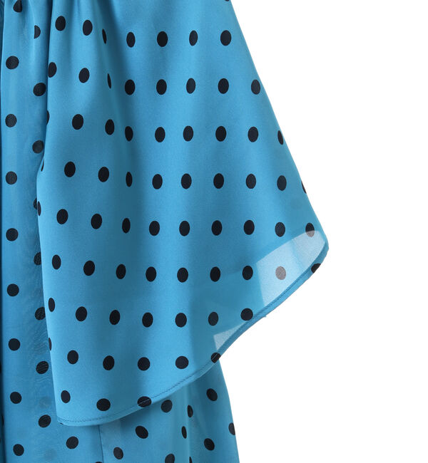 TIARA「ドットプリントフレアスリーブブラウス」|シャツ・ブラウス|