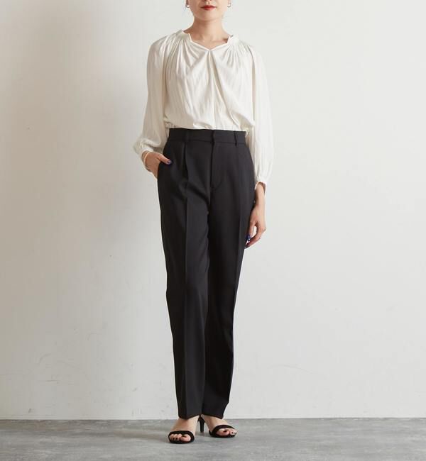 Liesse「ギャザーネックブラウス」|シャツ・ブラウス|