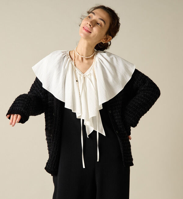 Liesse「モールヤーンニットジャケット」|カーディガン|