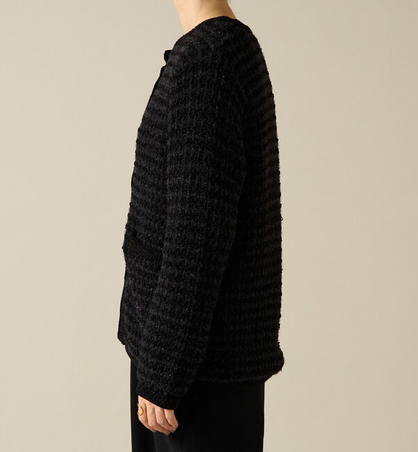 Liesse「モールヤーンニットジャケット」|カーディガン|