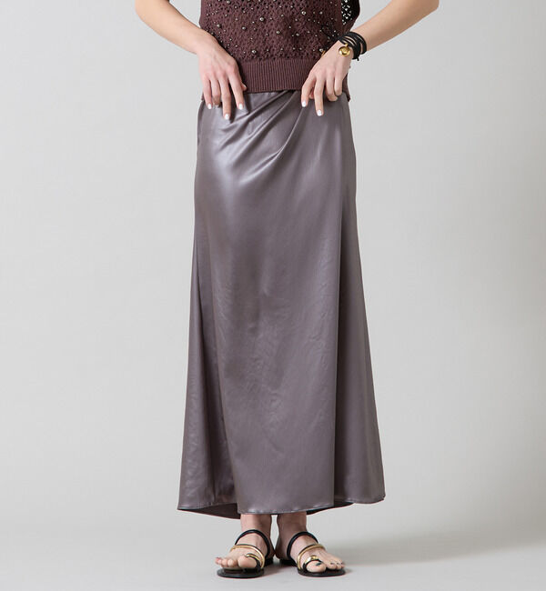 Liesse「タックドレープスカート」|スカート|チャコールグレー