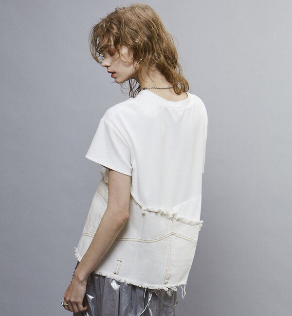Soffitto「【AULA AILA別注】DENIM COMBINATION T-SHIRT」|Tシャツ・カットソー|