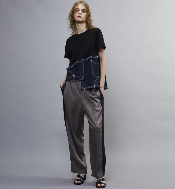 Soffitto「【AULA AILA別注】DENIM COMBINATION T-SHIRT」|Tシャツ・カットソー|