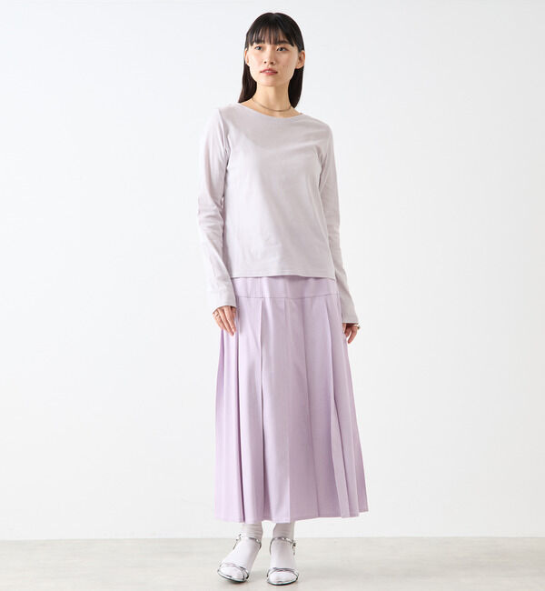 Soffitto「コットン丸首インナーロングTシャツ」|Tシャツ・カットソー|