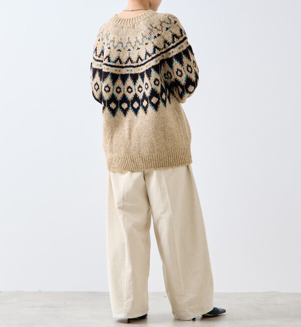 SOFFITTO「【GREEN BUTTER/グリーンバター】Alpaca Nordic Cardigan」|カーディガン|