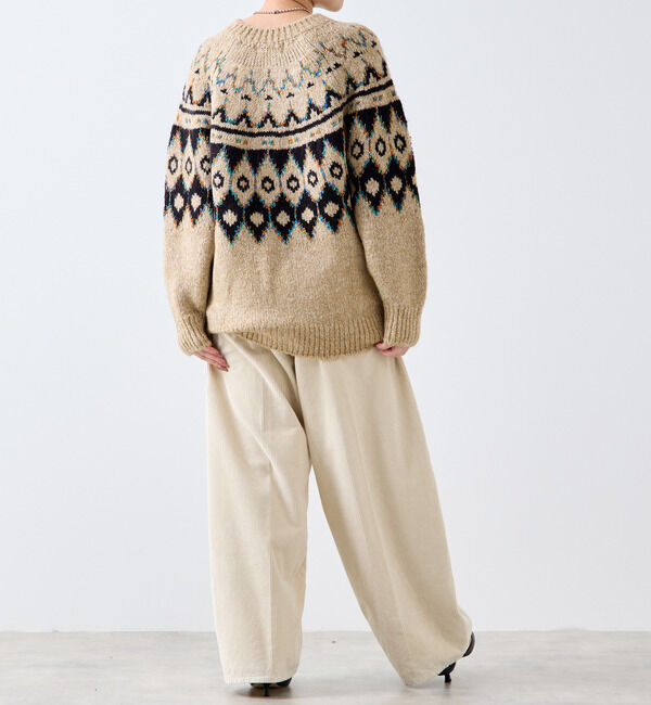 SOFFITTO「【GREEN BUTTER/グリーンバター】Alpaca Nordic Cardigan」|カーディガン|