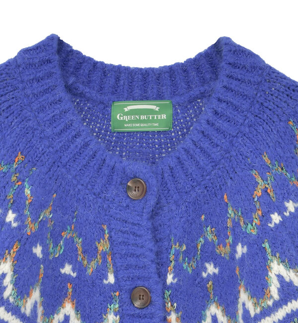 SOFFITTO「【GREEN BUTTER/グリーンバター】Alpaca Nordic Cardigan」|カーディガン|