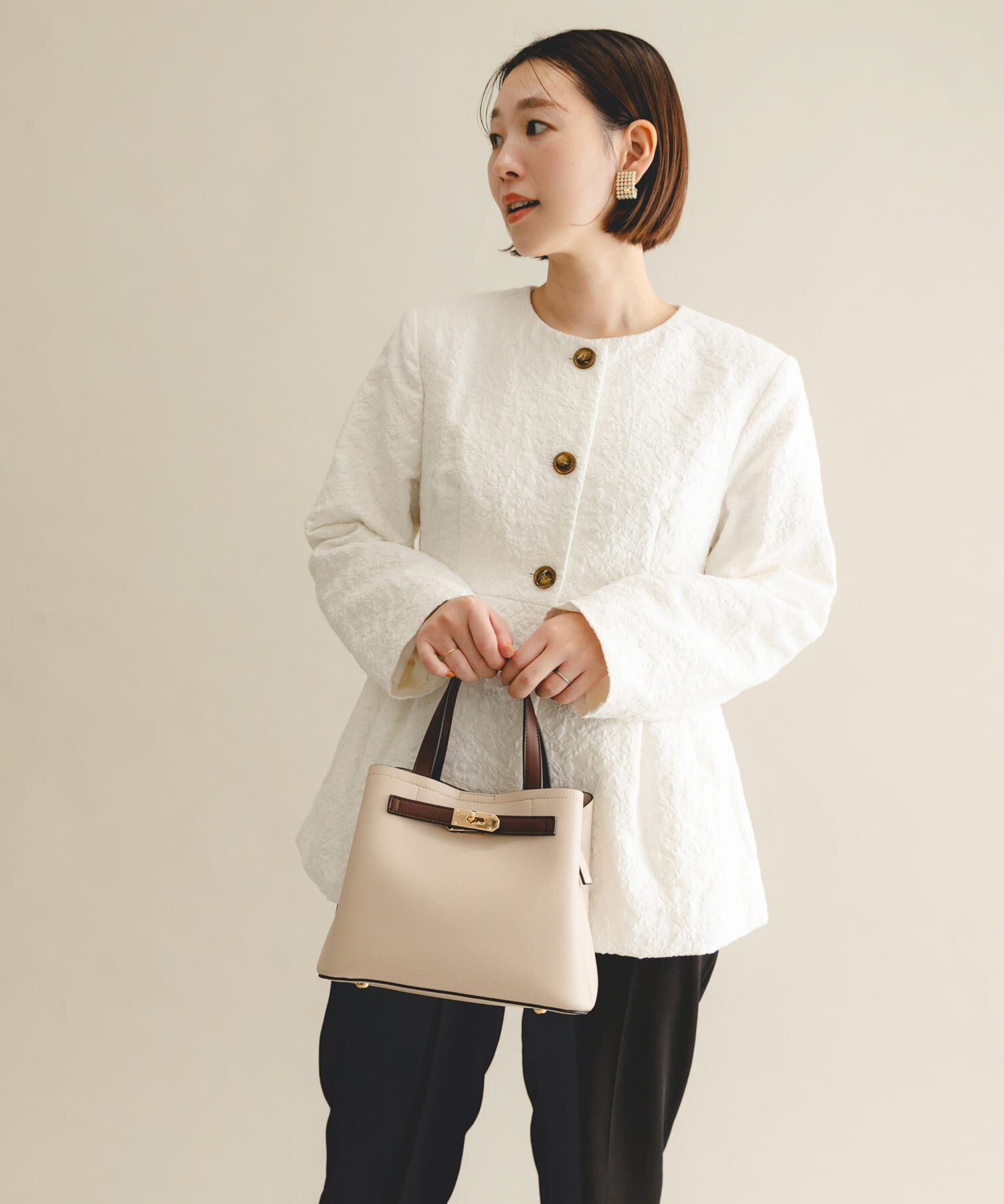 RODE SKO「バイカラーベルトハンドバッグ」|ハンドバッグ|