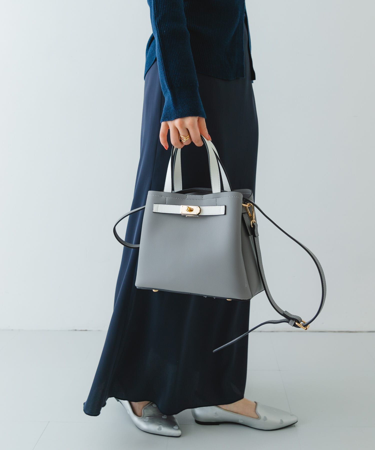 RODE SKO「バイカラーベルトハンドバッグ」|ハンドバッグ|