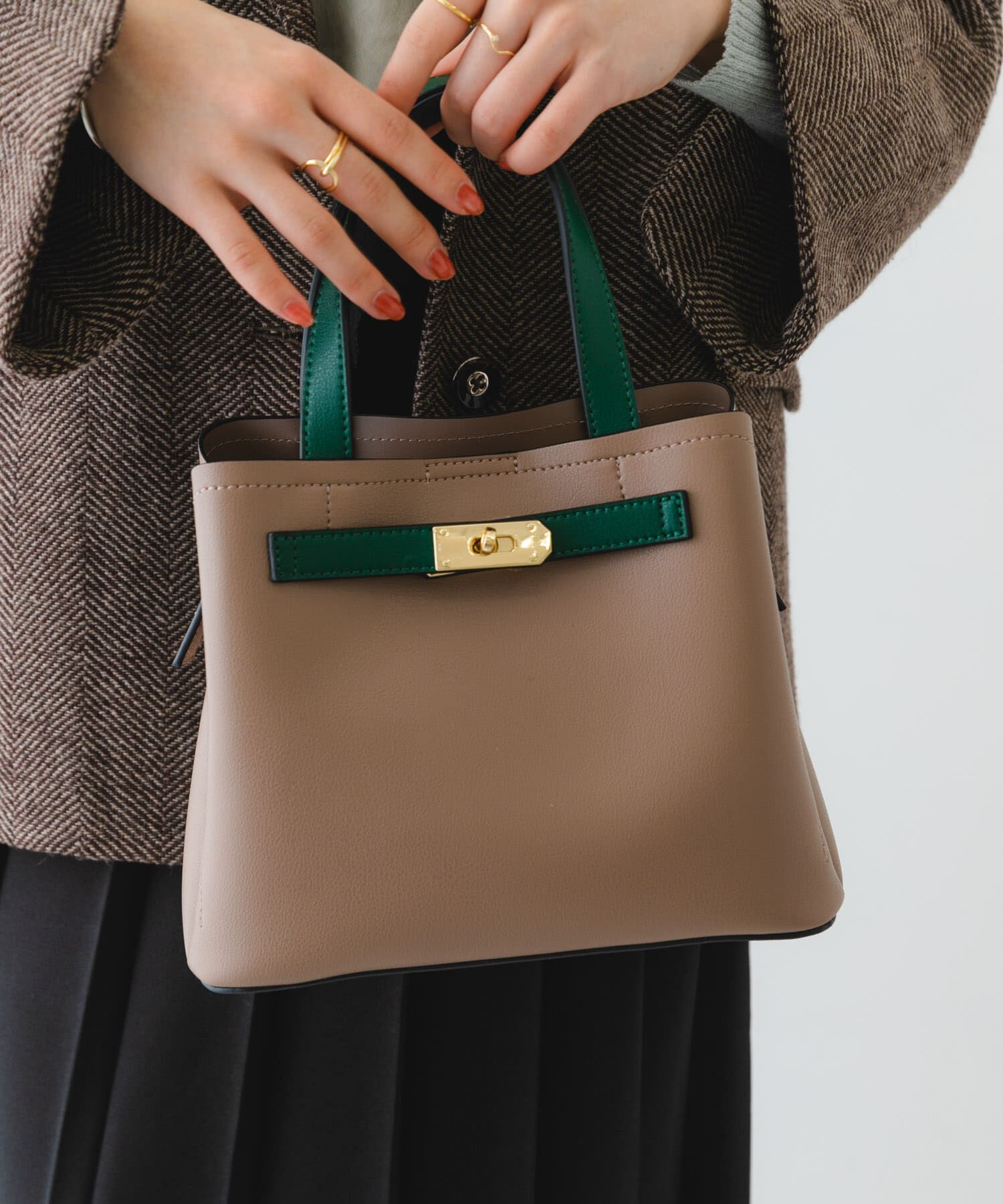 RODE SKO「バイカラーベルトハンドバッグ」|ハンドバッグ|