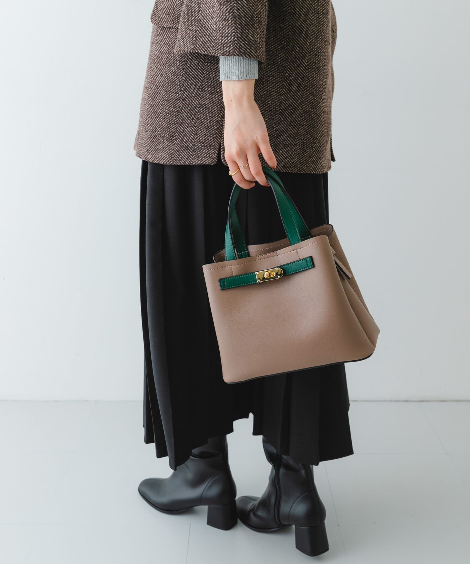 RODE SKO「バイカラーベルトハンドバッグ」|ハンドバッグ|