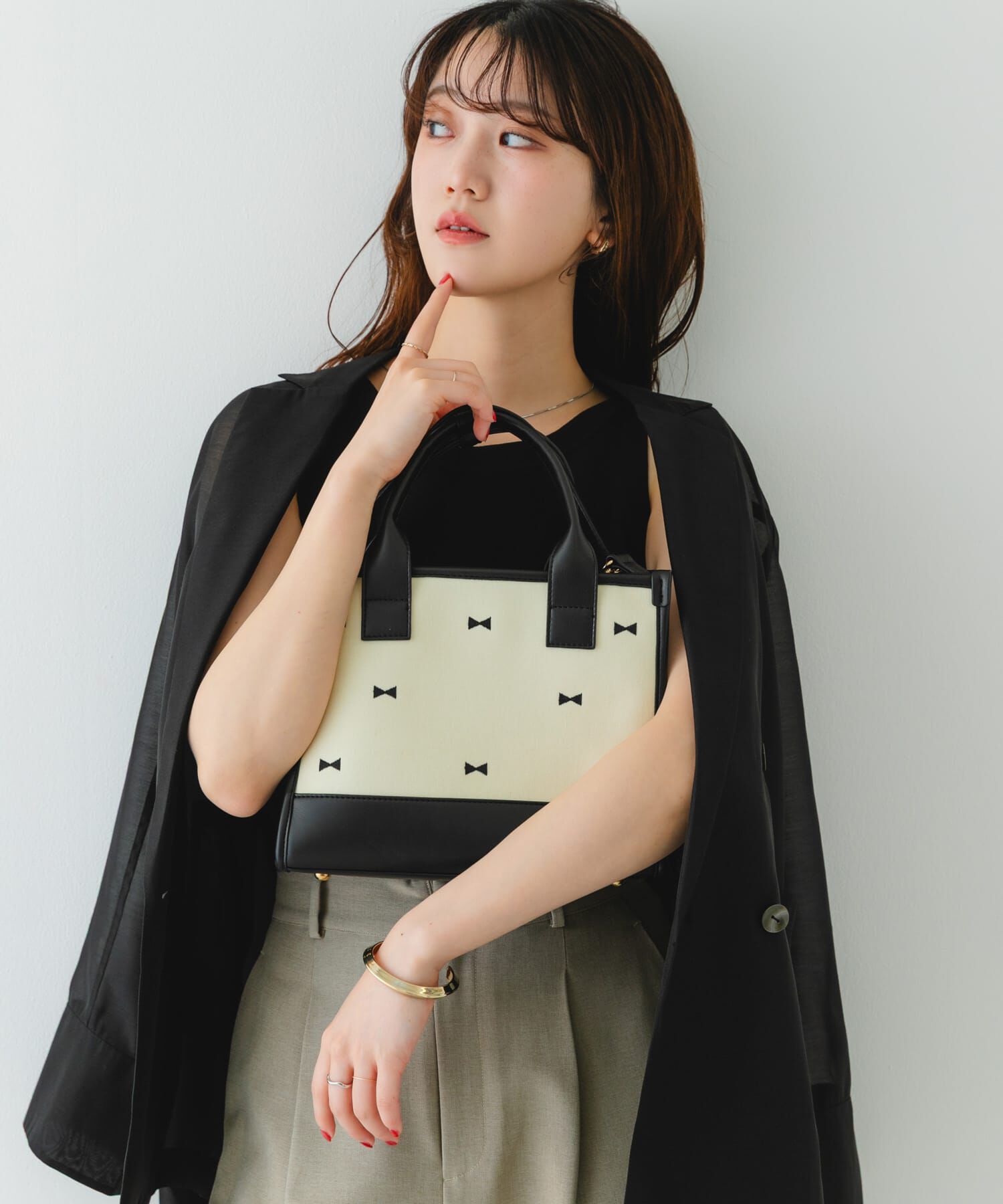 RODE SKO「刺繍スクエアバッグ」|ハンドバッグ|