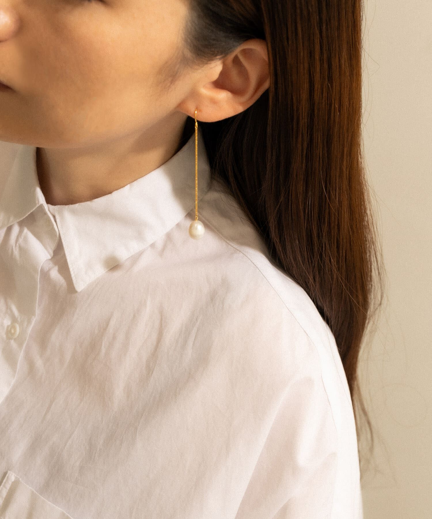 SMELLY「SMELLY so&rsquo;　pearl chain pierce gld」|ピアス|