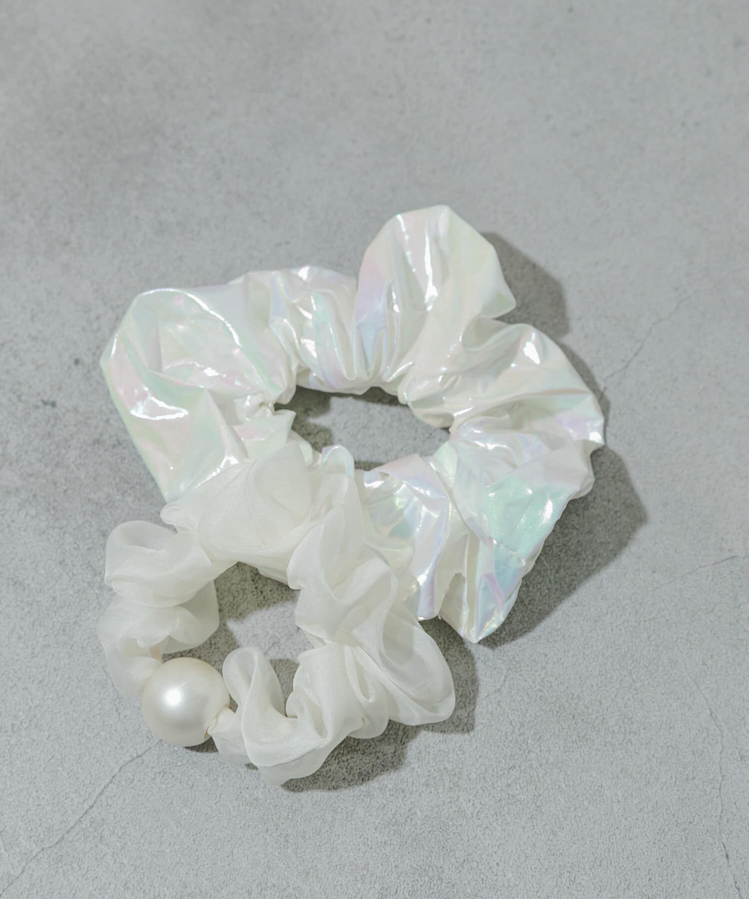 SMELLY「メタリックパール2セットシュシュ」|ヘアゴム・シュシュ|